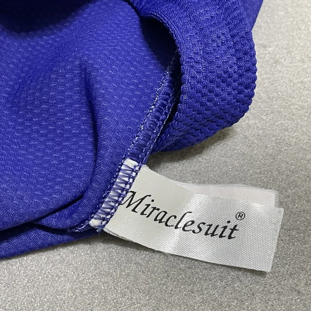 Miraclesuit Womens Royal Blue One Piece Bathing Suit Underwire Cups Swimsuit L* - Picture 10 of 13